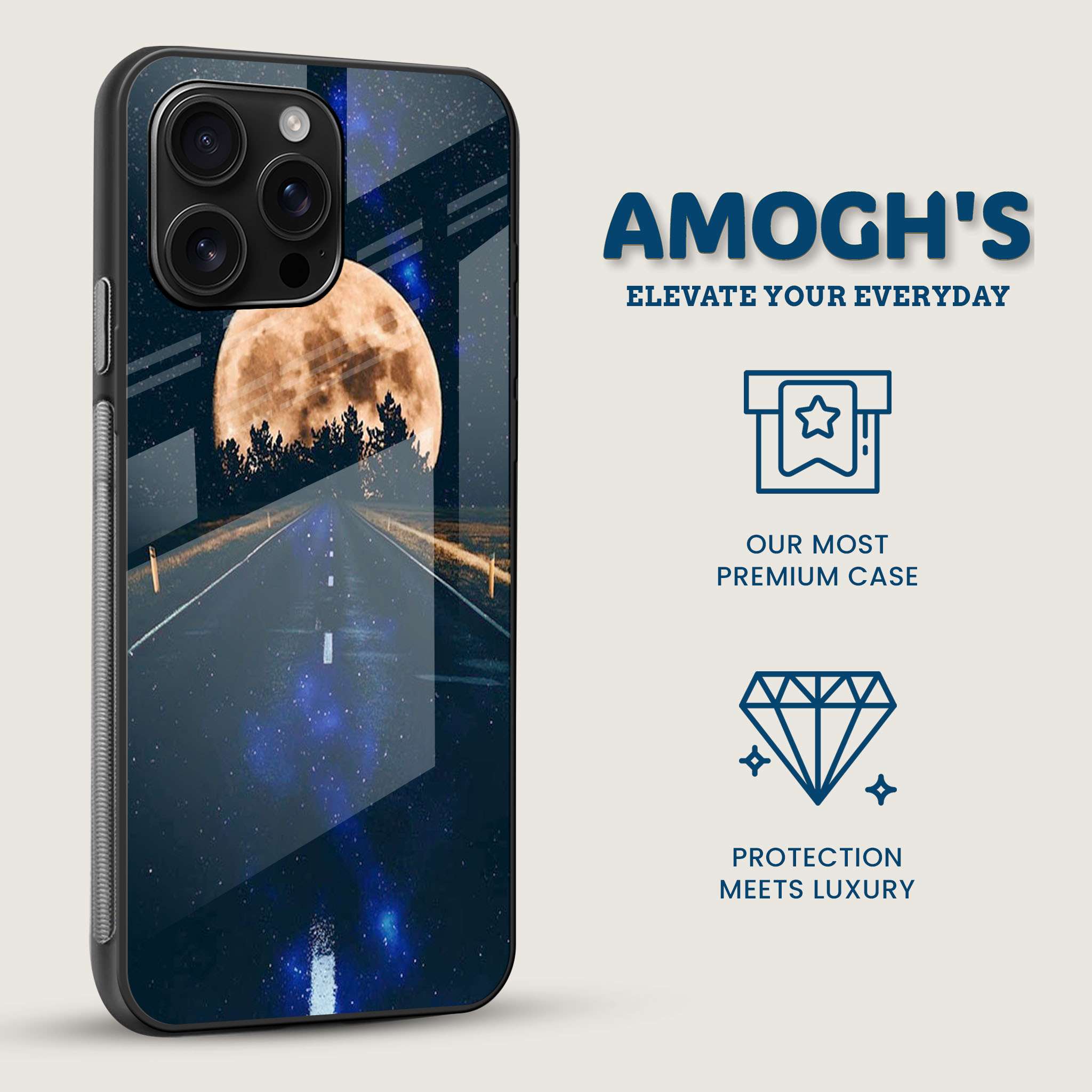 Road to the Moon Mobile Back Cover Side Image