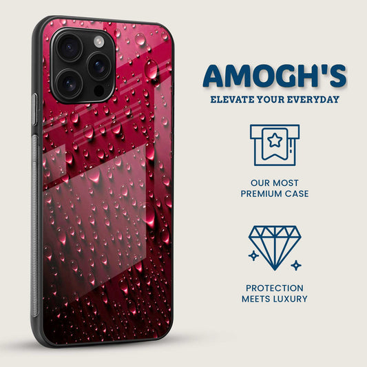 Ruby Waterdrop Mobile Back Cover Side Image