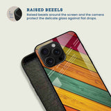 Rustic Rainbow Wood Mobile Back Cover Bezel Image