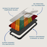 Rustic Rainbow Wood Mobile Back Cover Layer Image