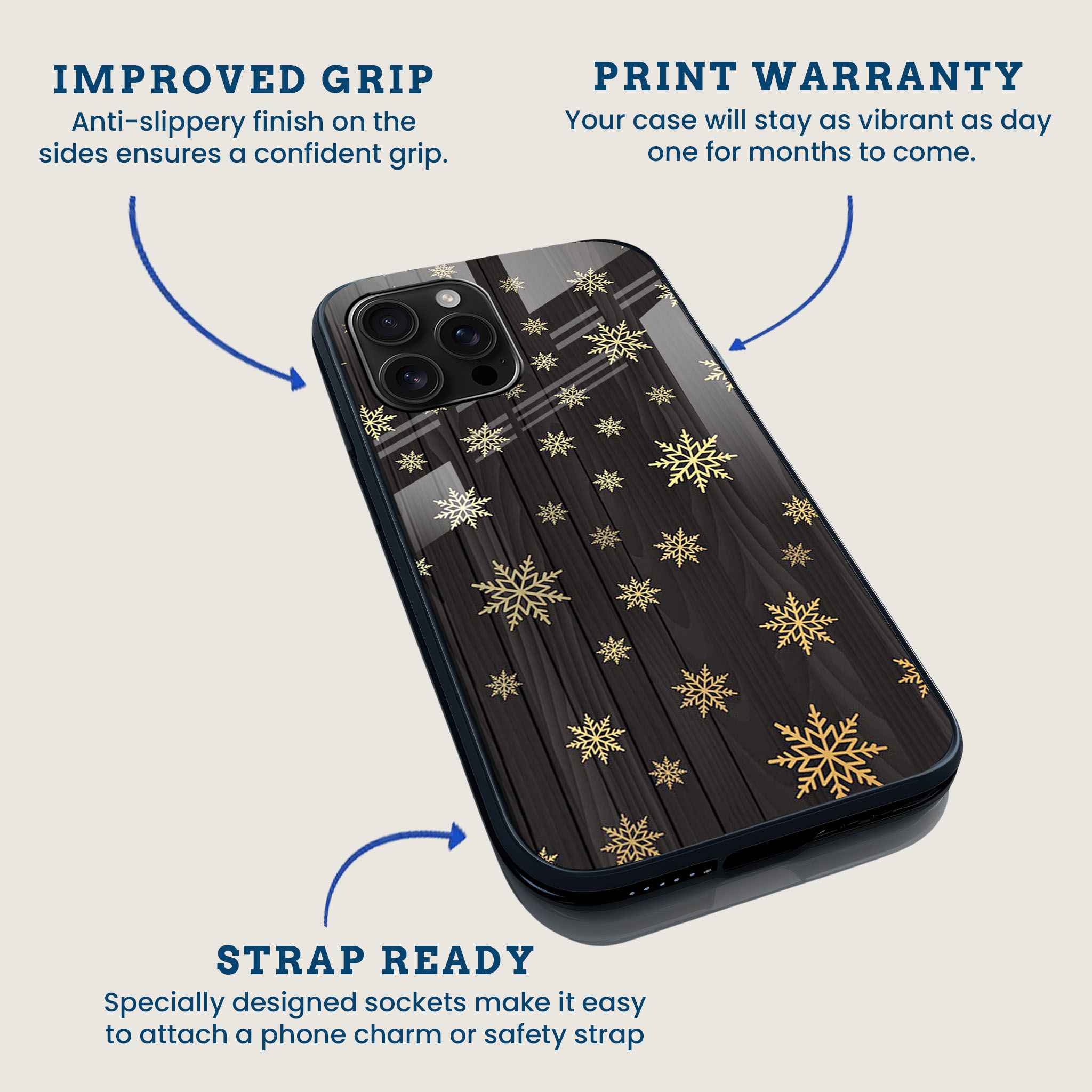 Rustic Snowflake Mobile Back Cover Feature Image