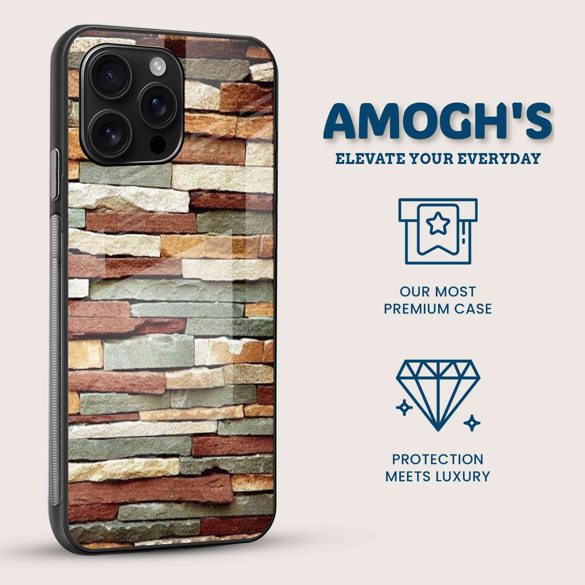 Rustic Stonewall Mobile Back Cover Side Image