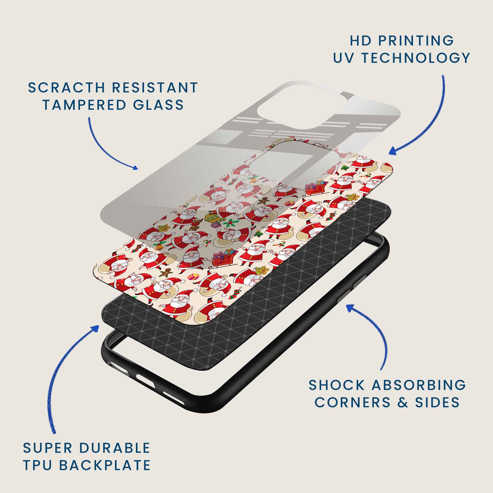 Santa Claus Parade Mobile Back Cover Layer Image