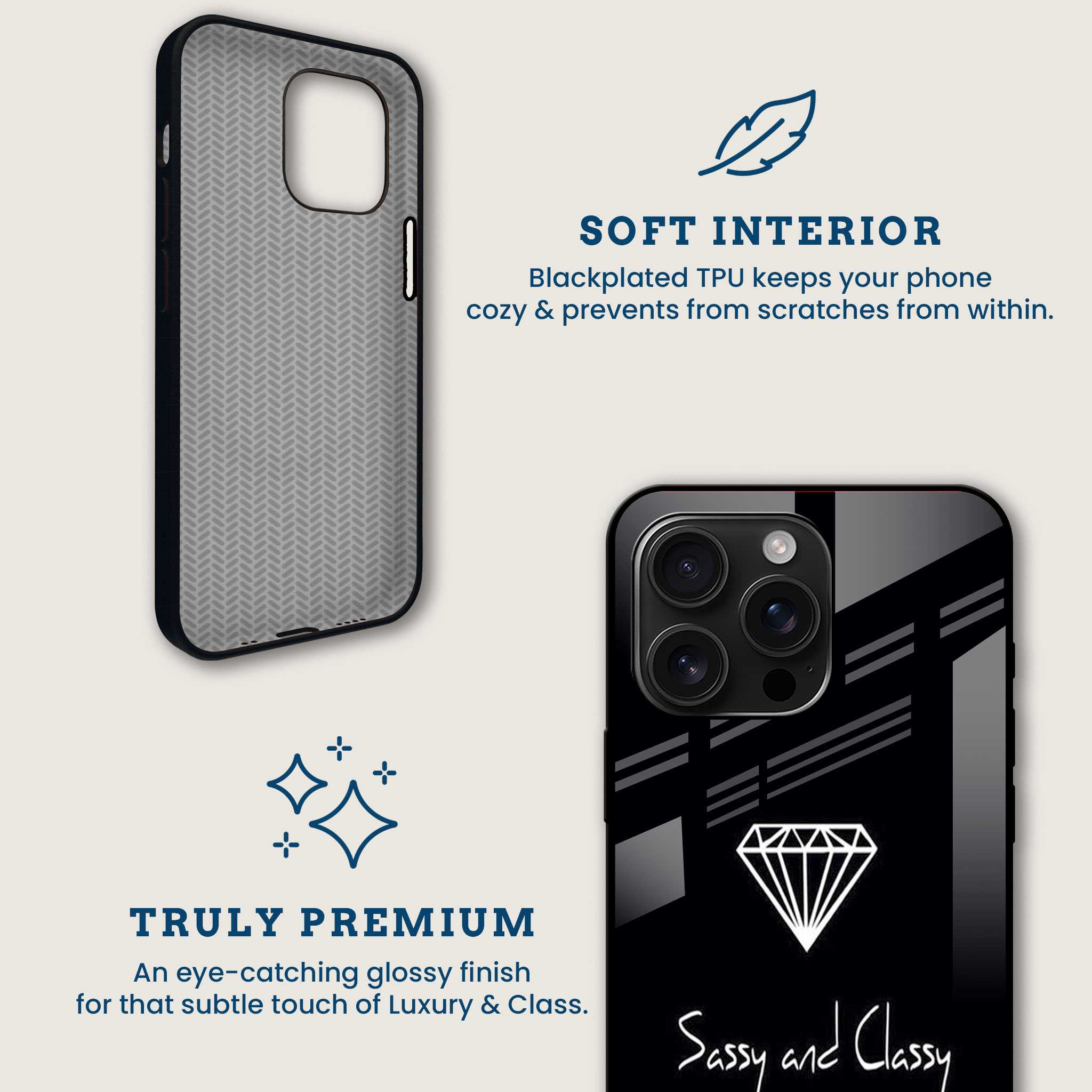 Sassy and Classy Mobile Back Cover Brand Image