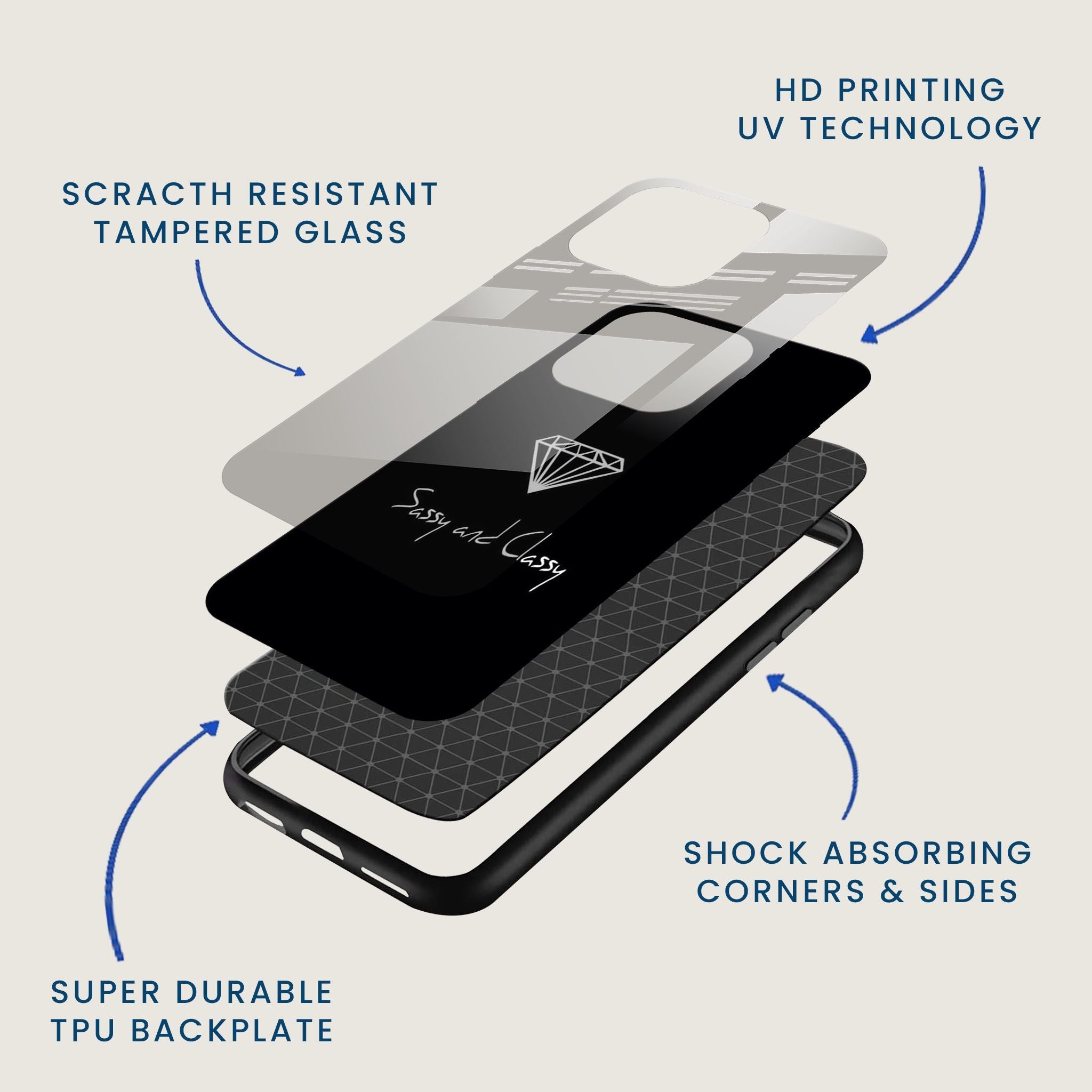 Sassy and Classy Mobile Back Cover Layer Image