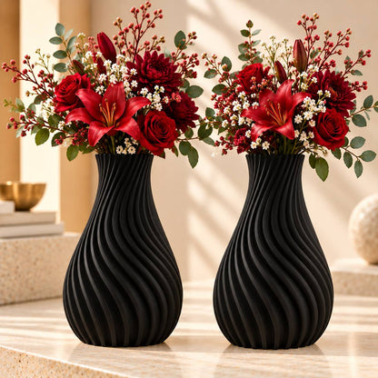 Sculpted Spiral Vase – Modern Statement Décor