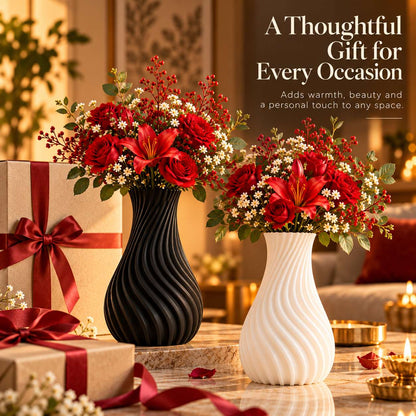 Sculpted Spiral Vase – Modern Statement Décor