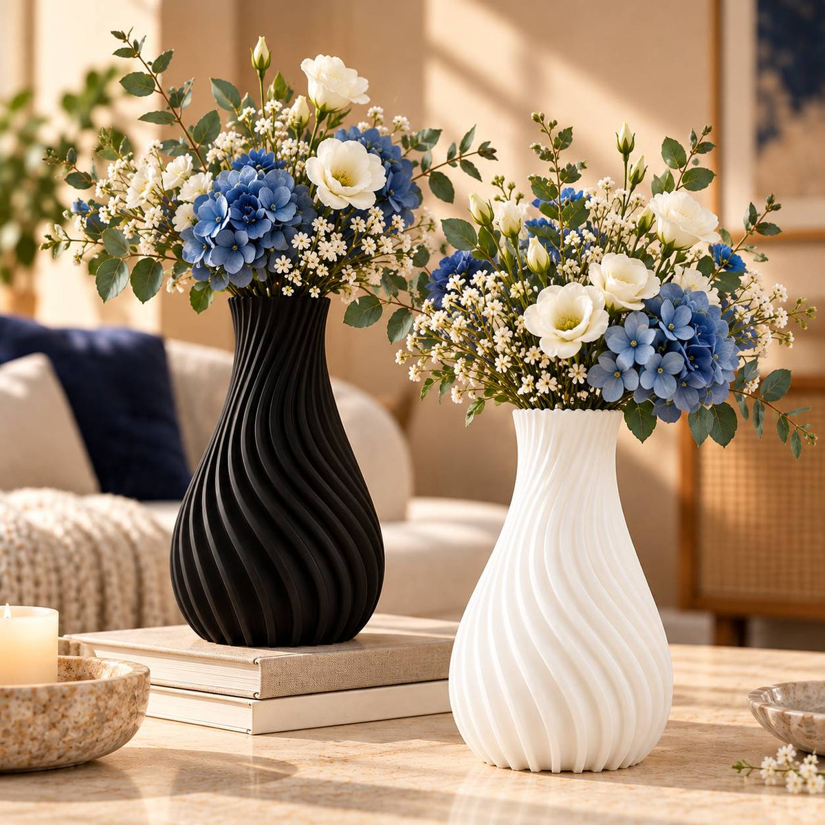 Sculpted Spiral Vase – Modern Statement Décor