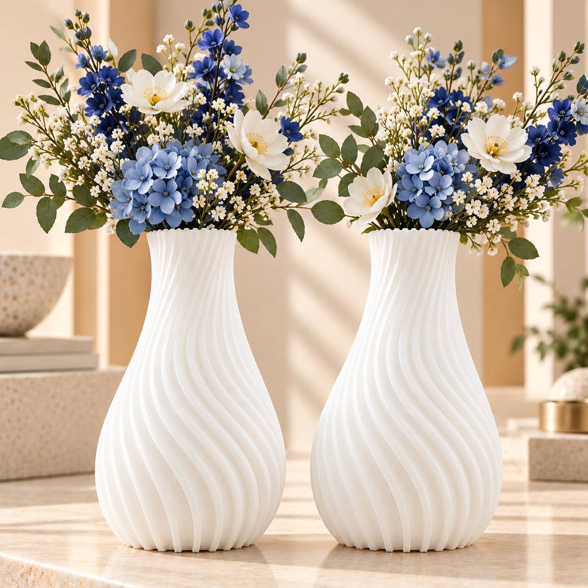 Sculpted Spiral Vase – Modern Statement Décor