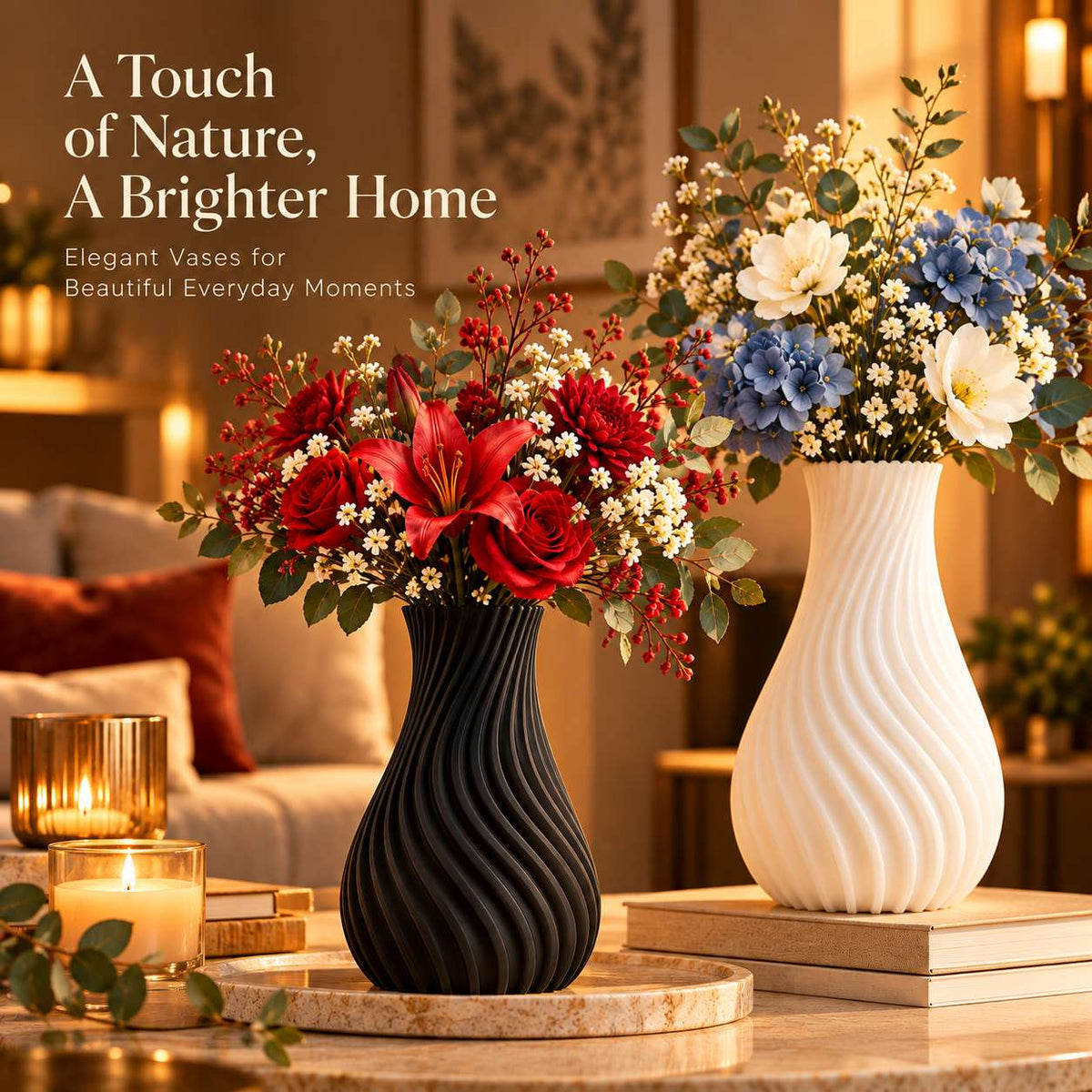 Sculpted Spiral Vase – Modern Statement Décor