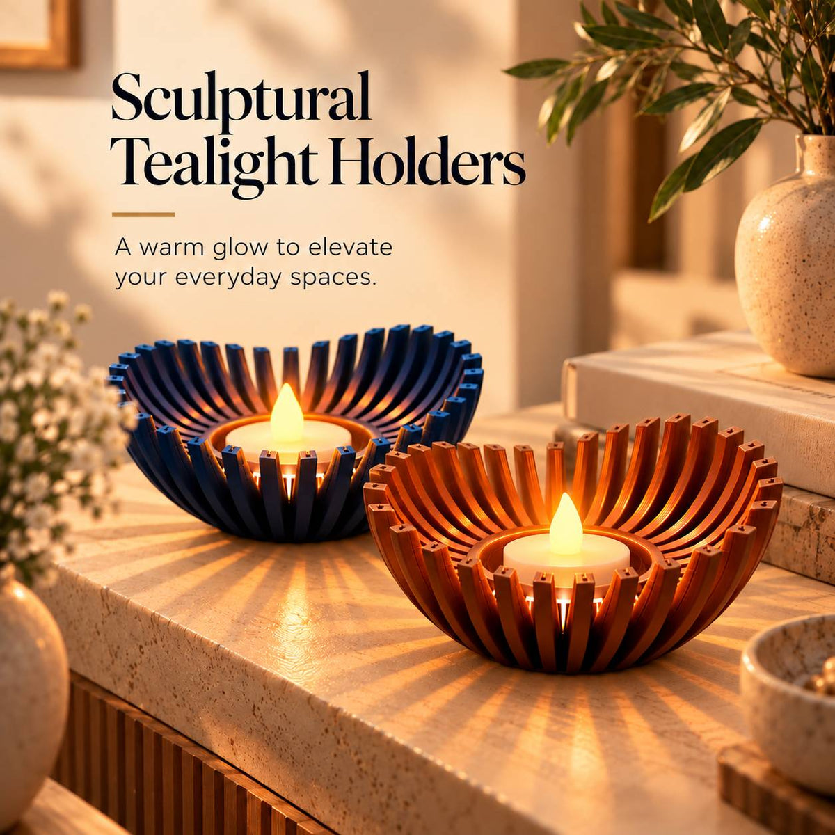 Sculptural Tealight Holders
