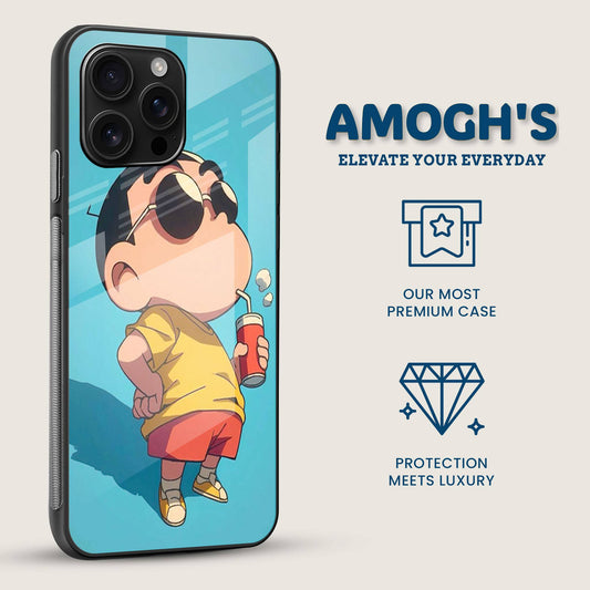 Shinchan Cool Dude Mobile Back Cover Side Image