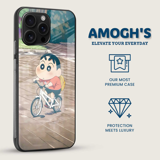 Shinchan The Rider Mobile Back Cover Side Image