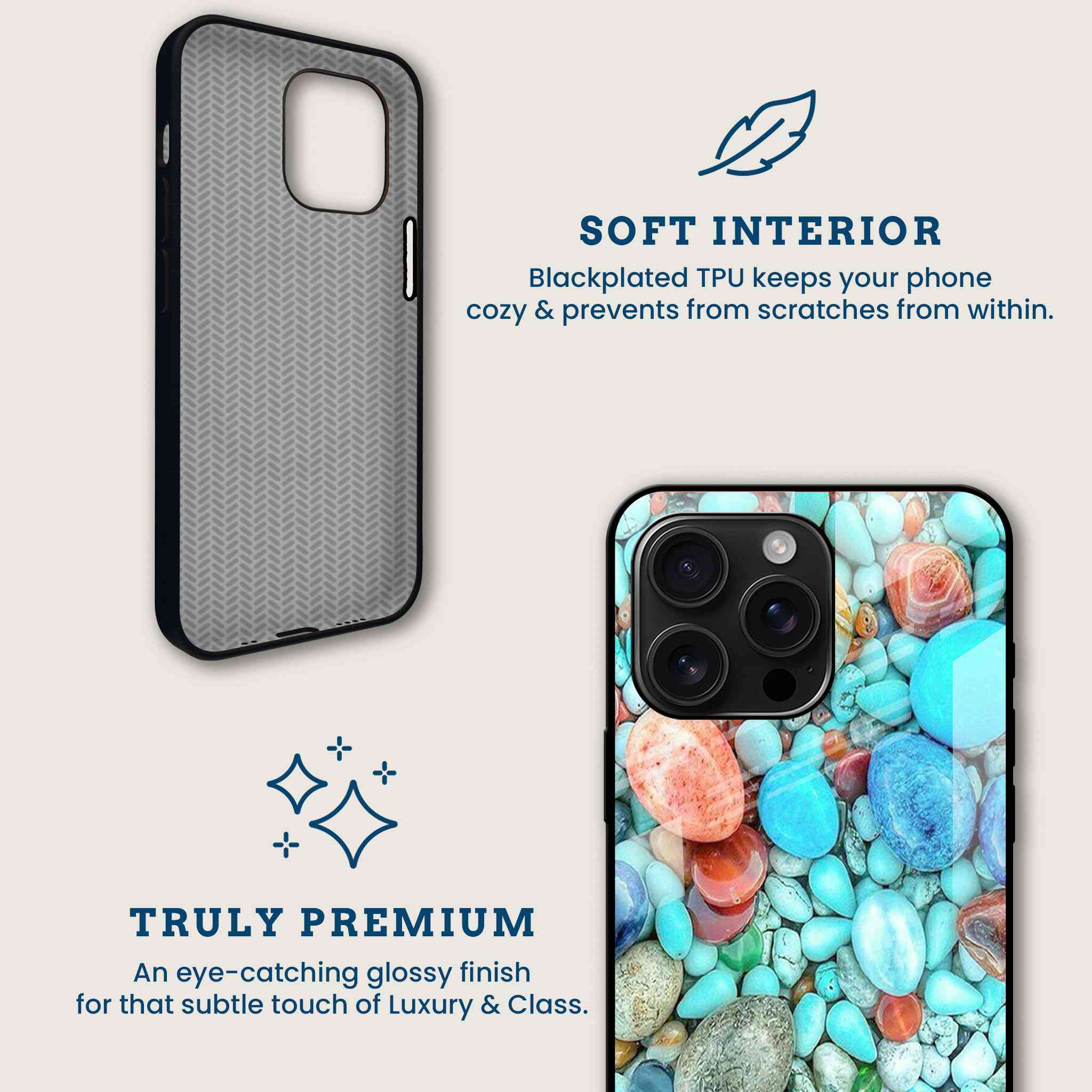 Smooth Stones Mobile Back Cover Brand Image