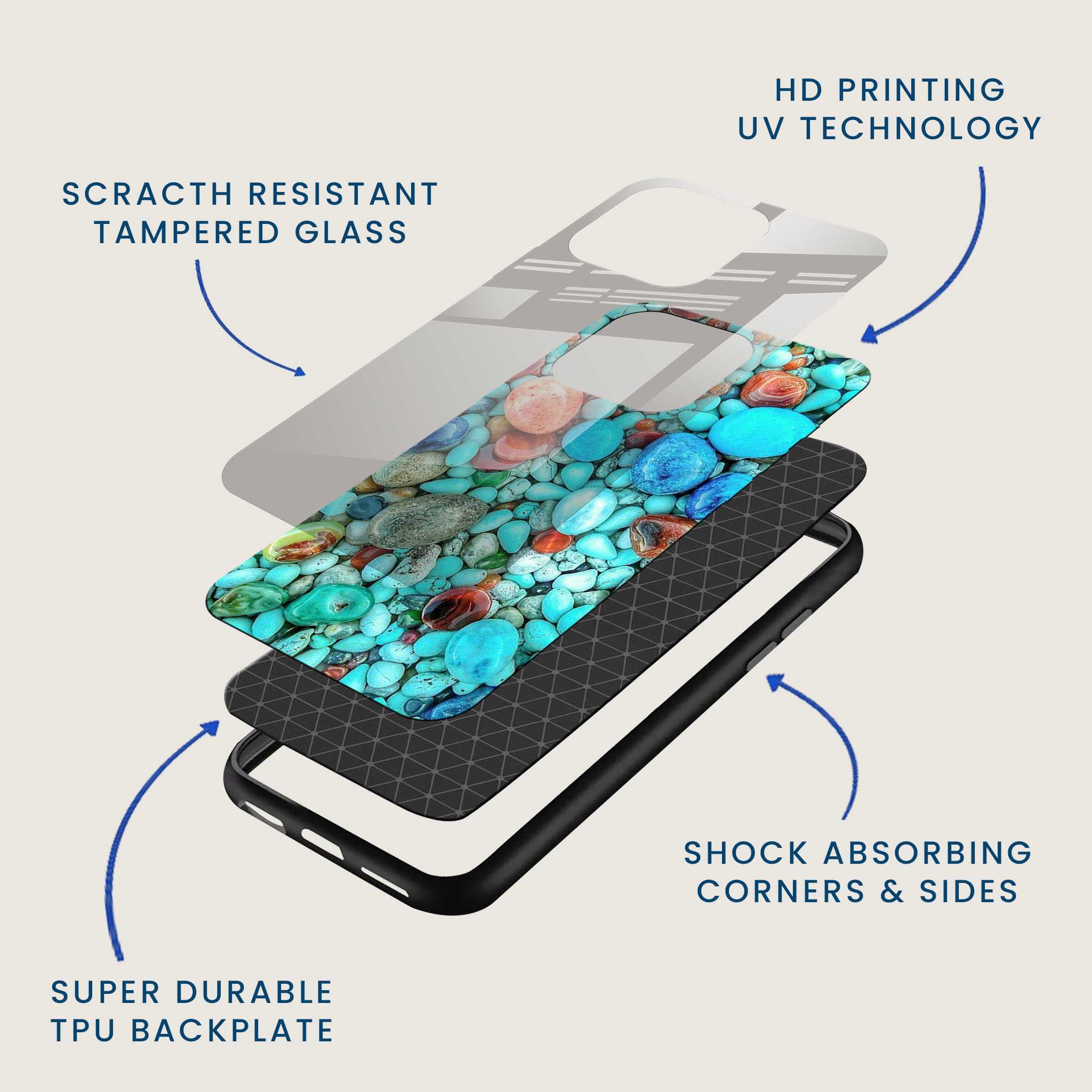 Smooth Stones Mobile Back Cover Layer Image
