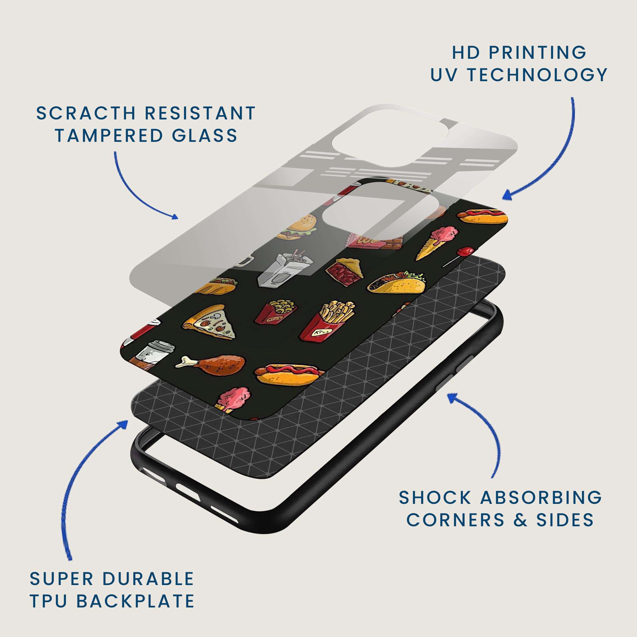 Snack Attack Mobile Back Cover Layer Image