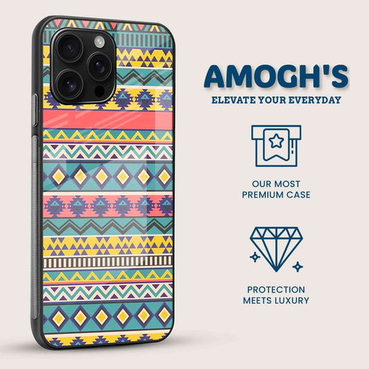 Southwest Sunset Aztec Design Mobile Back Cover Side Image