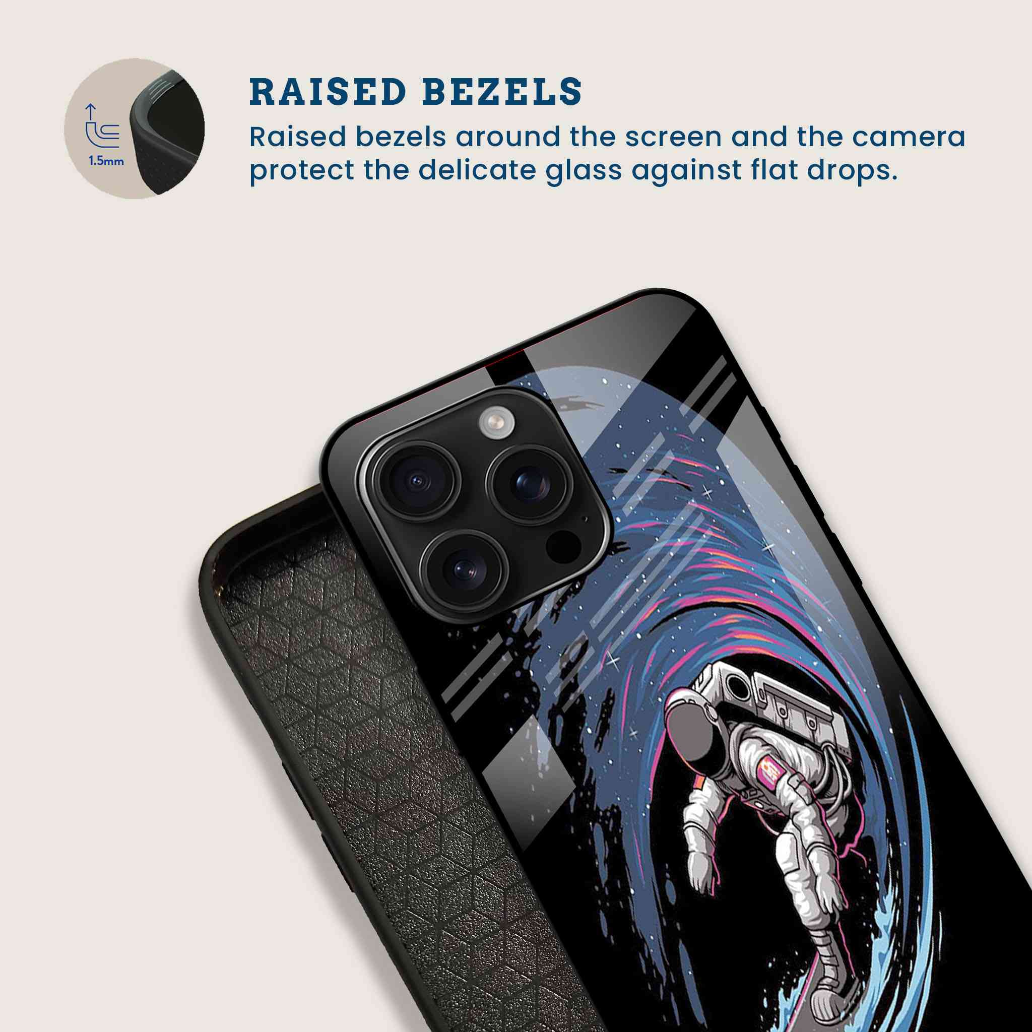 Space Surfer Mobile Back Cover Bezel Image