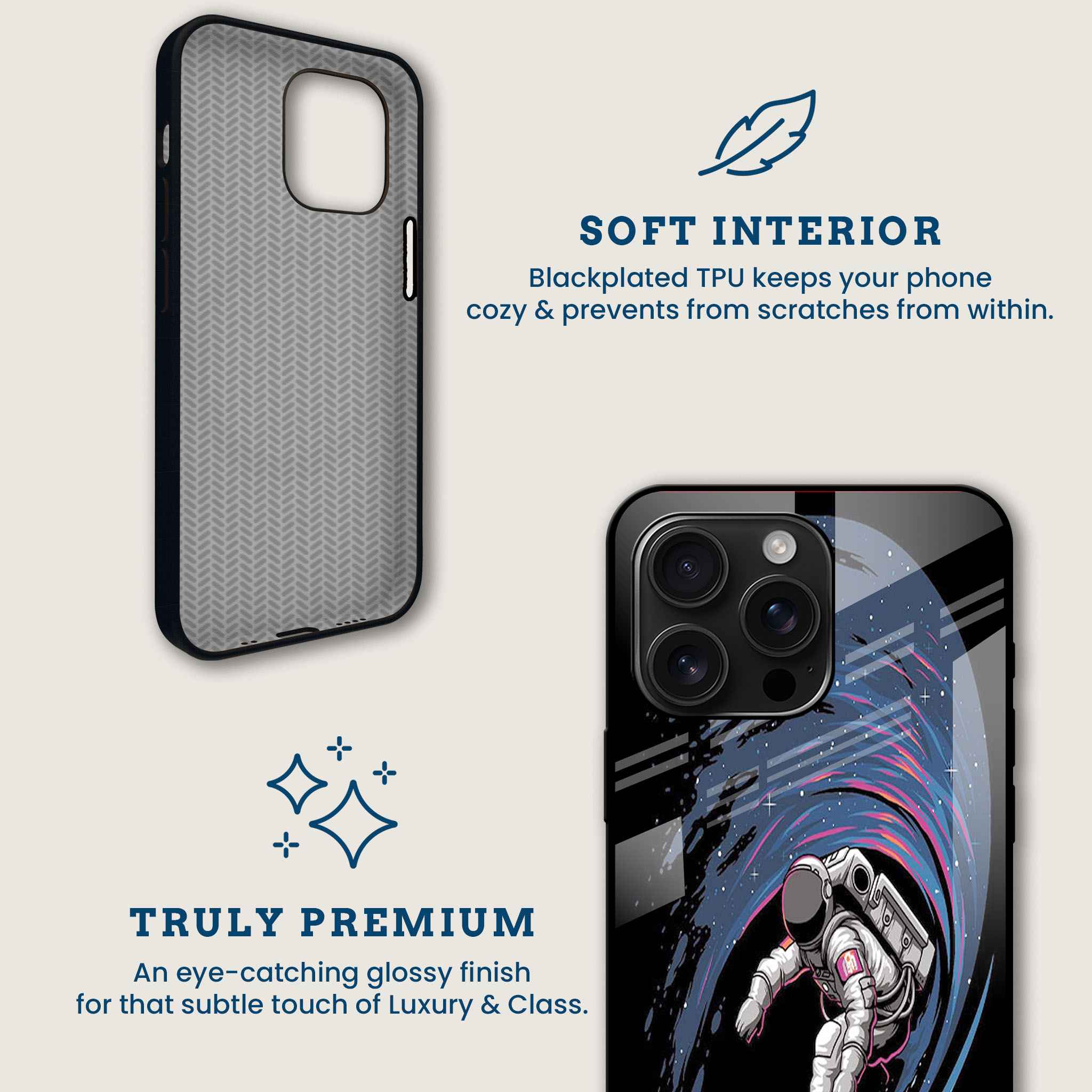 Space Surfer Mobile Back Cover Brand Image