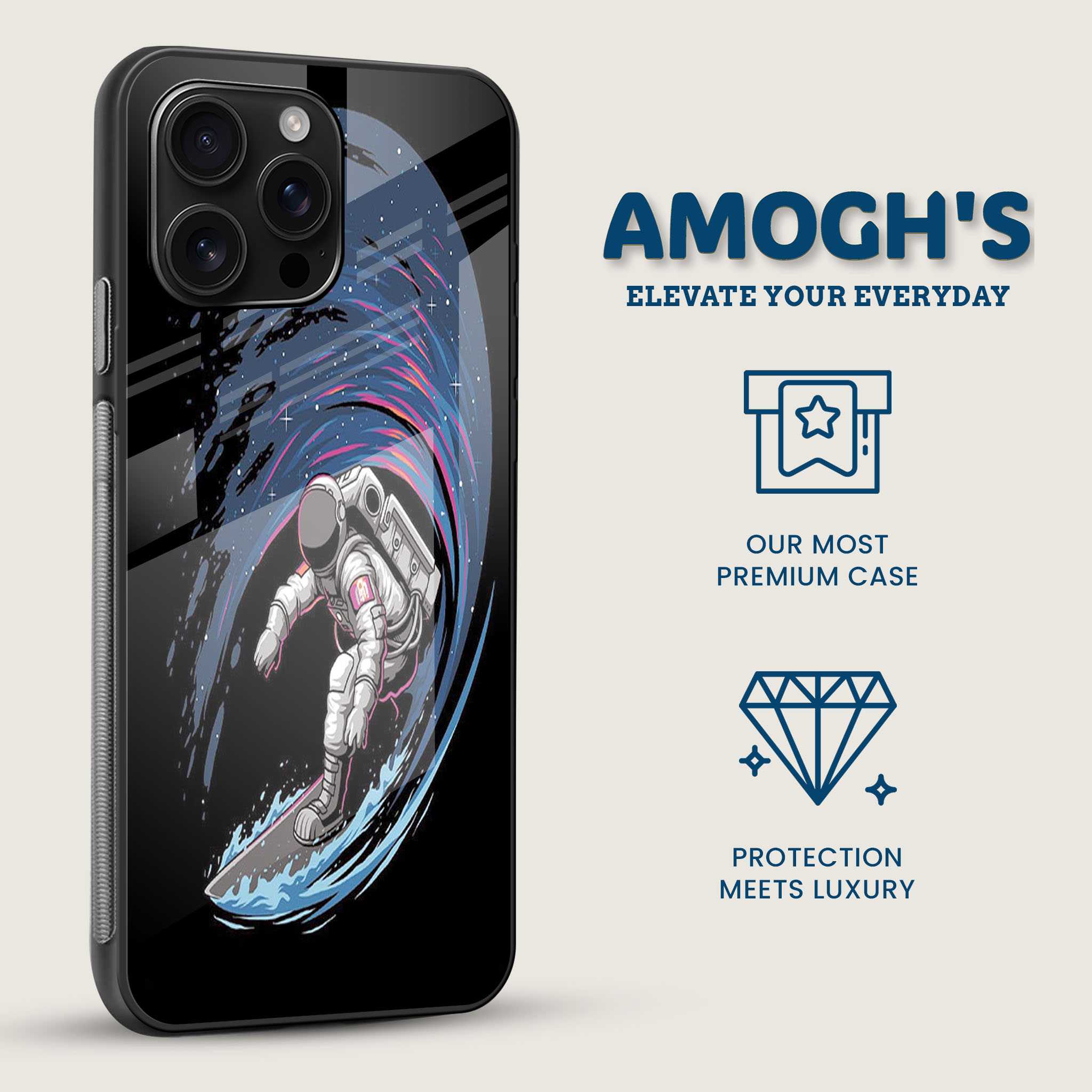 Space Surfer Mobile Back Cover Side Image