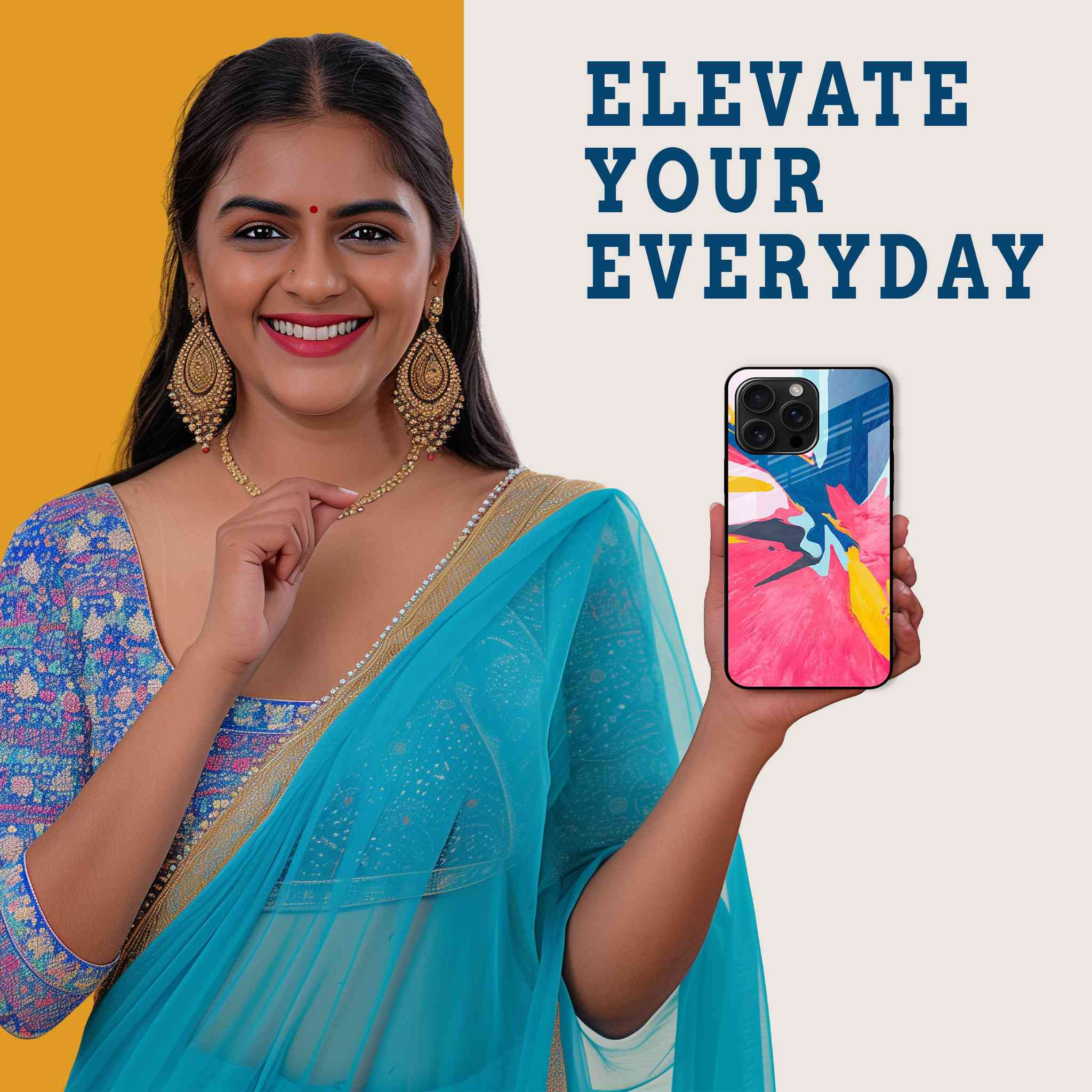 Splash Art Mobile Back Cover Woman Image