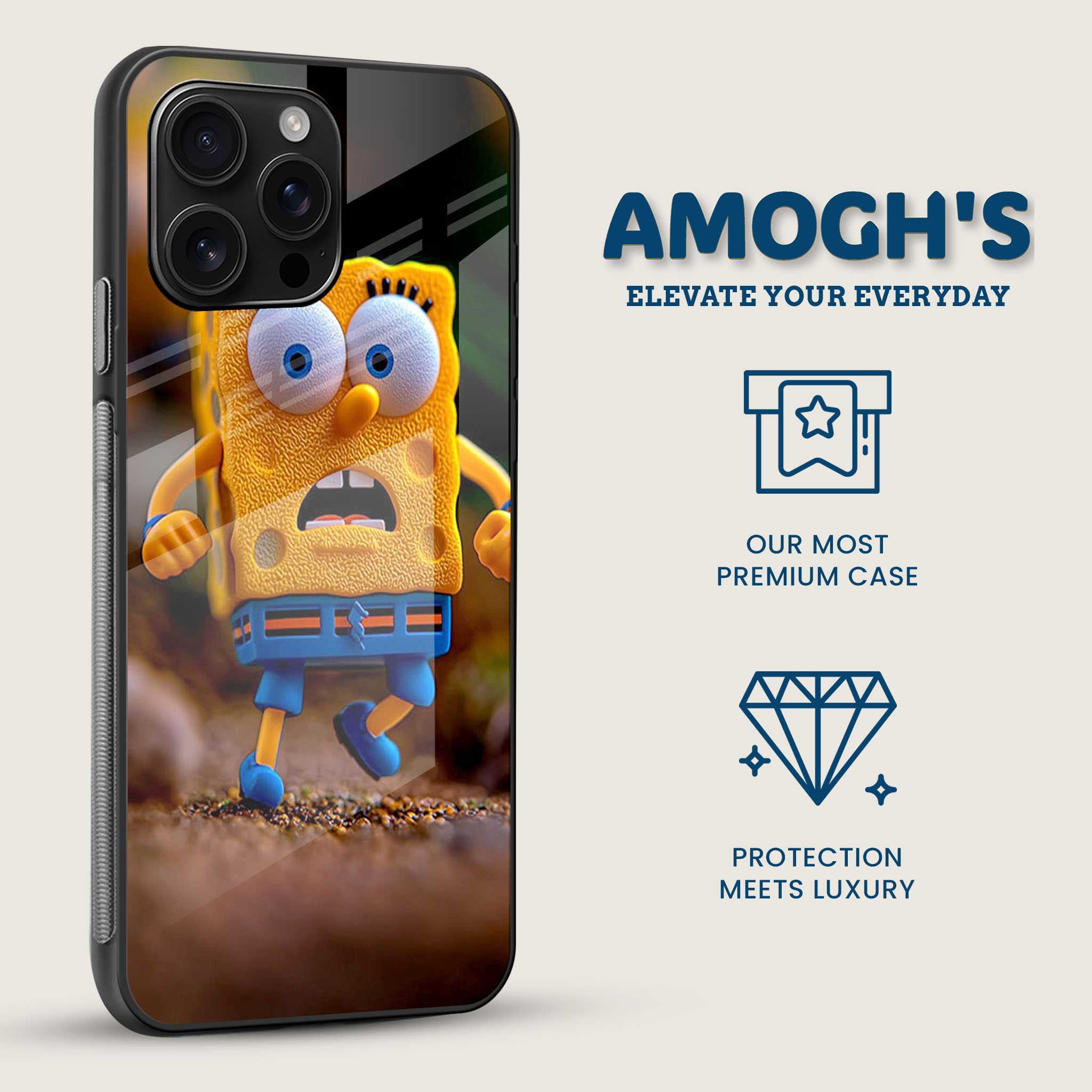 SpongeBob Mobile Back Cover Side Image