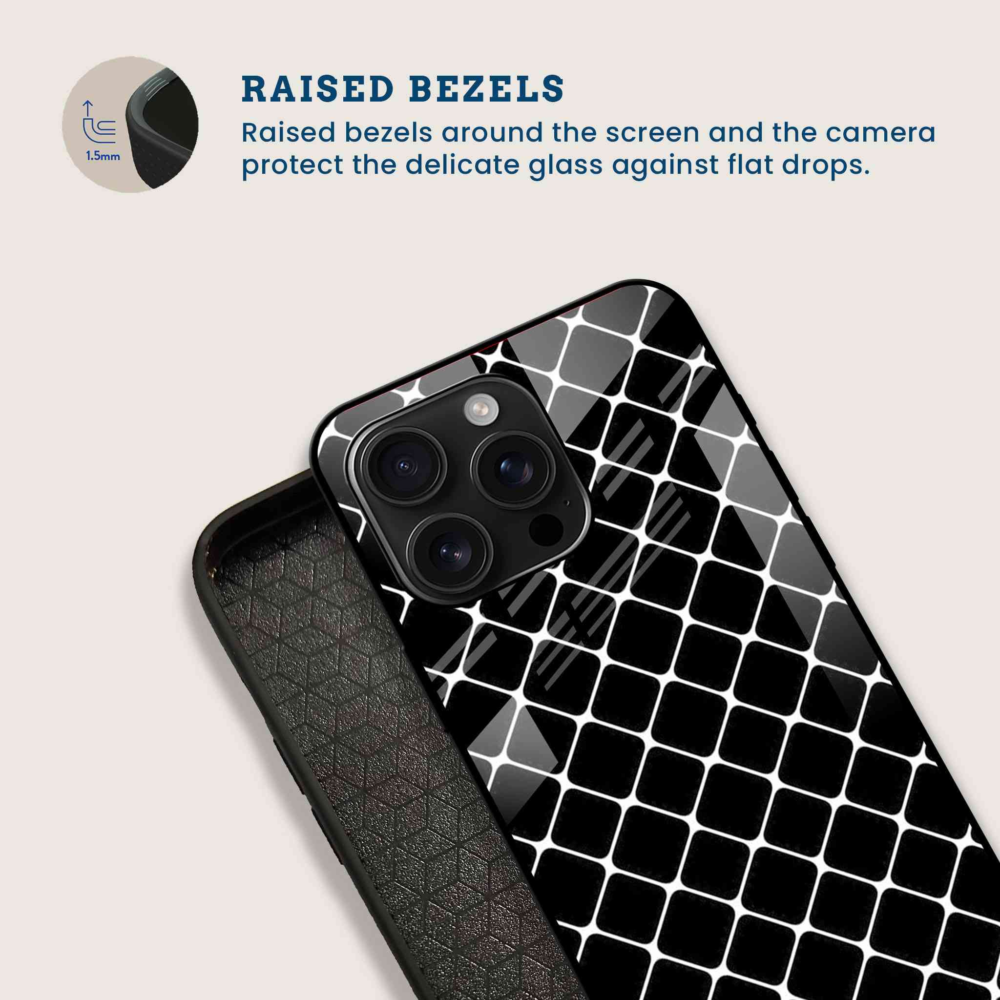 Squared Outlines Mobile Back Cover Bezel Image