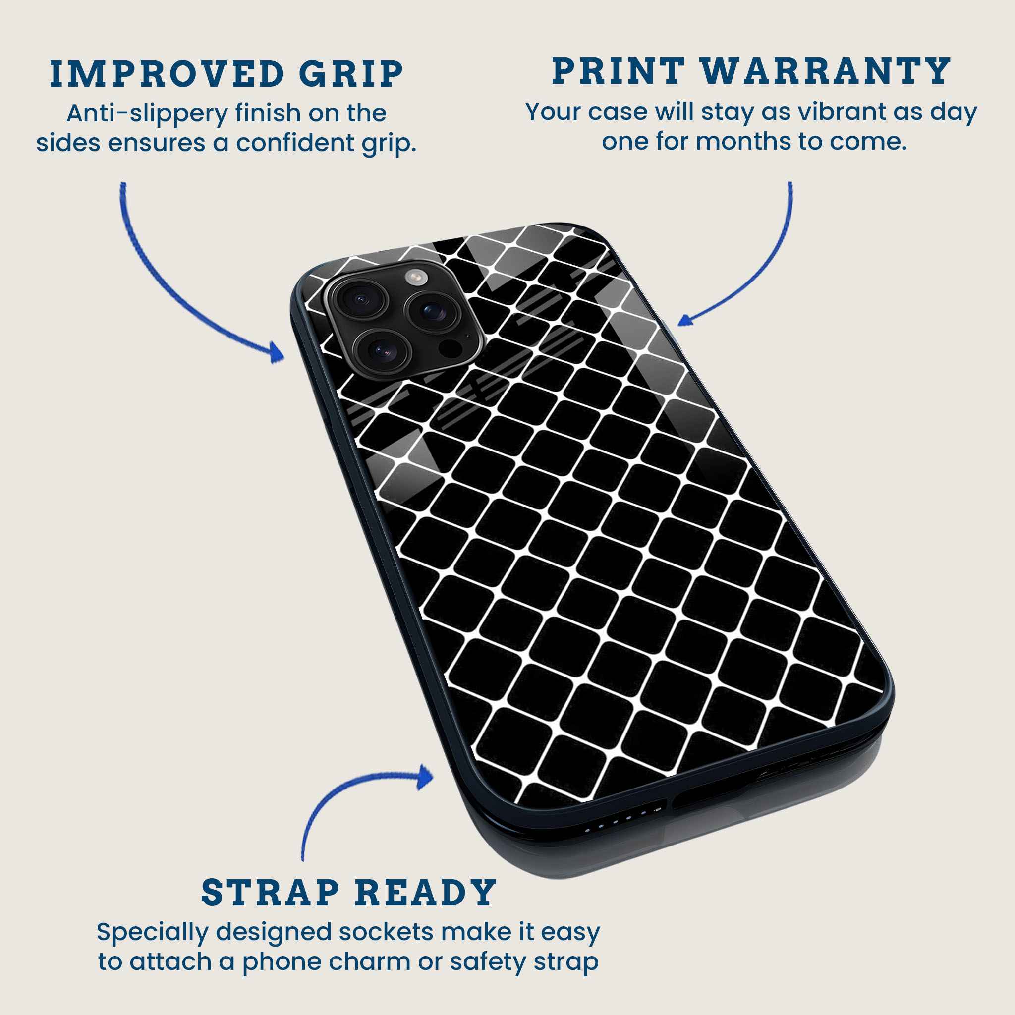 Squared Outlines Mobile Back Cover Feature Image