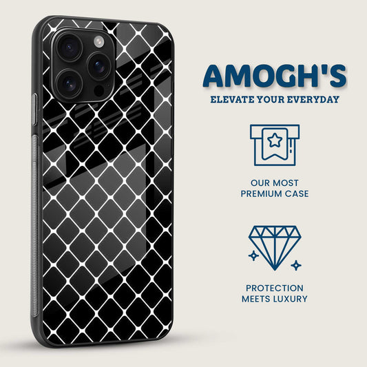 Squared Outlines Mobile Back Cover Side Image