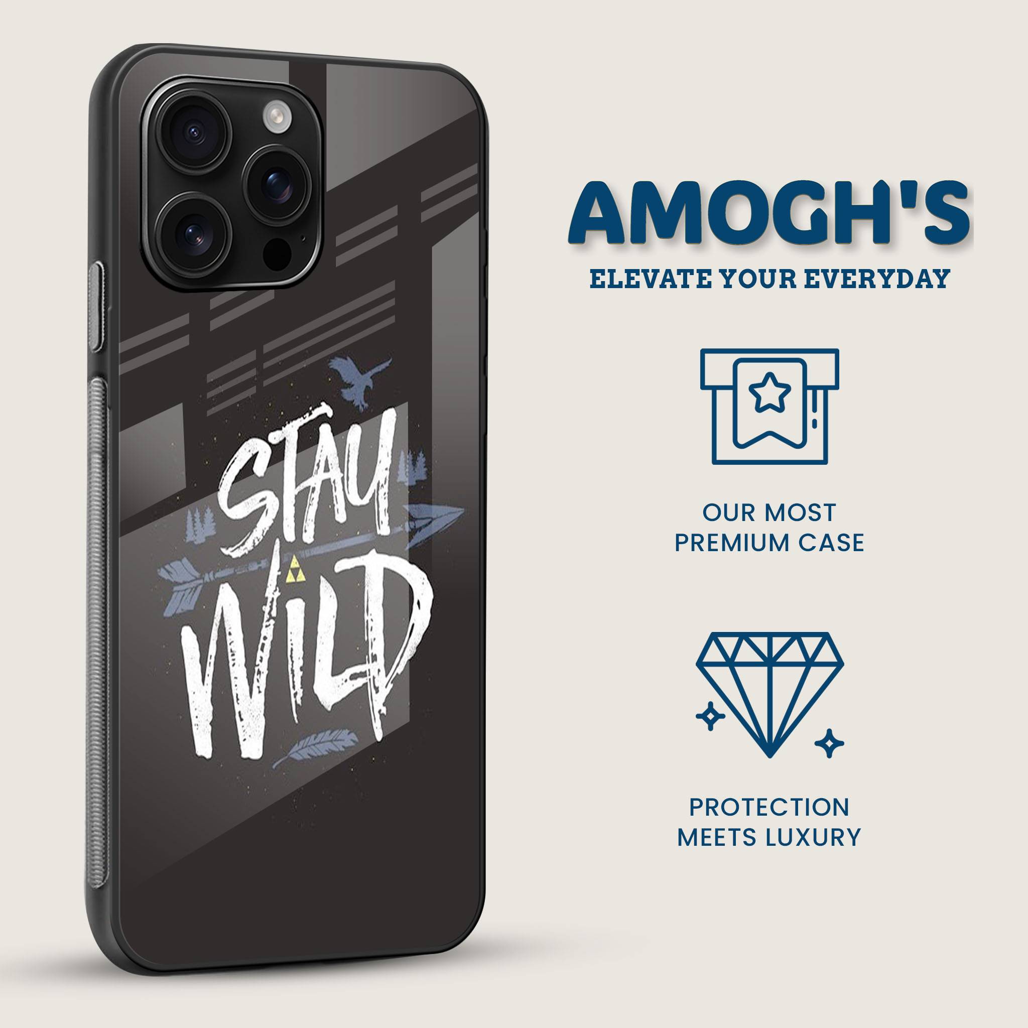 Stay Wild Mobile Back Cover Side Image