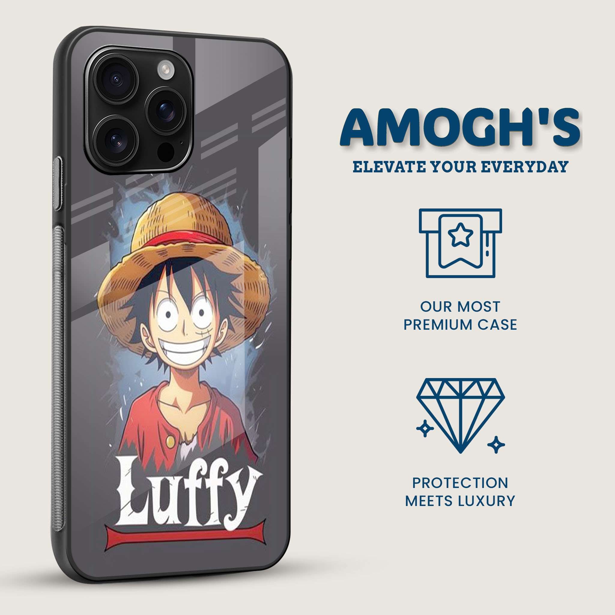 Straw Hat Luffy Mobile Back Cover Side Image