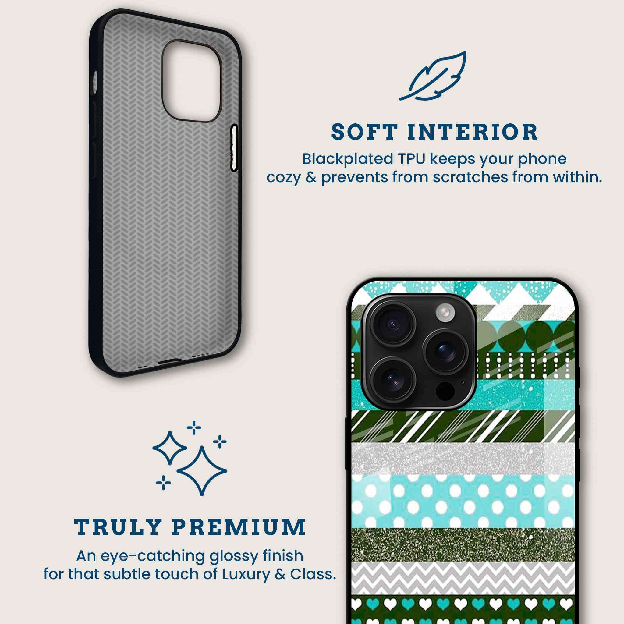 Stripe Frenzy Mobile Back Cover Brand Image