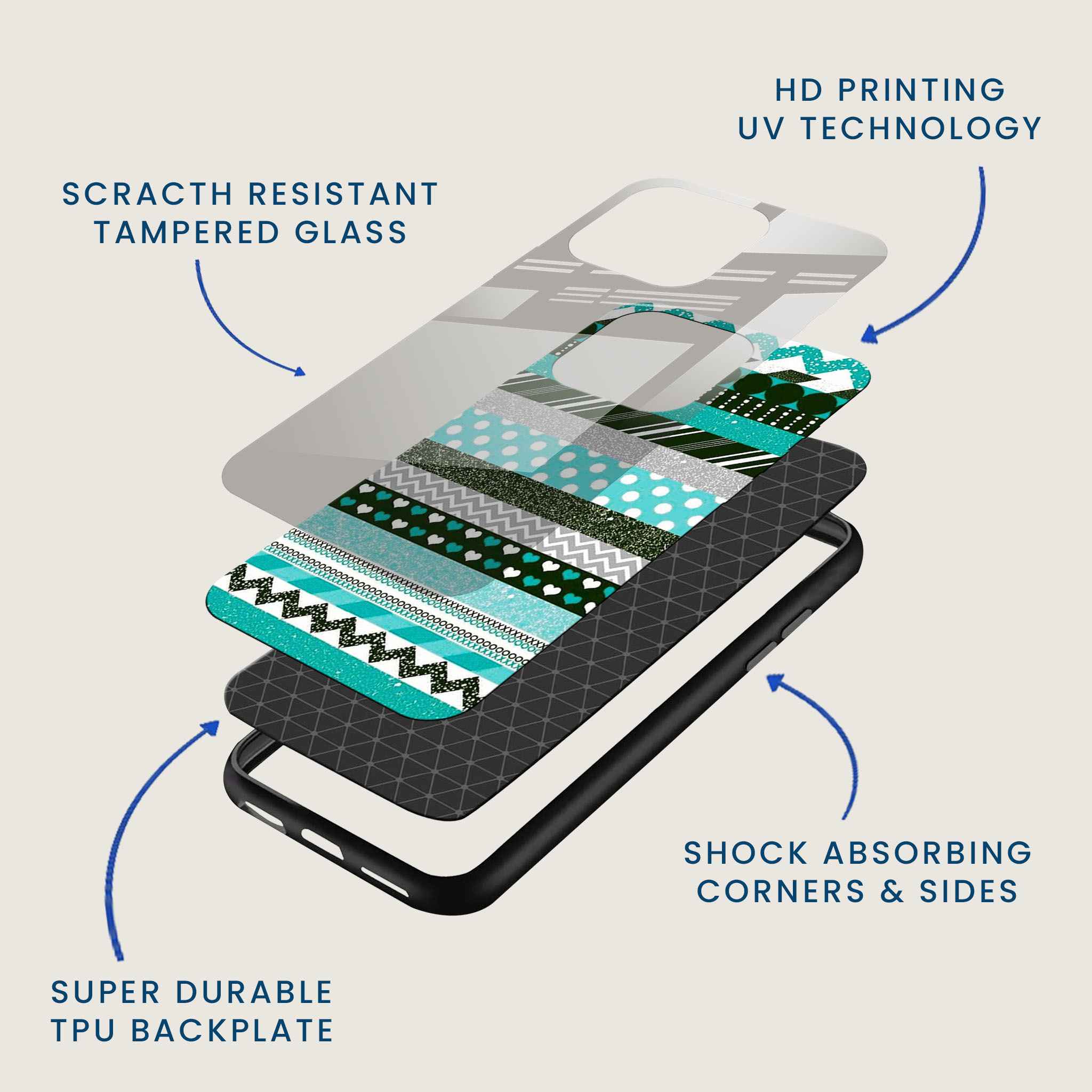 Stripe Frenzy Mobile Back Cover Layer Image