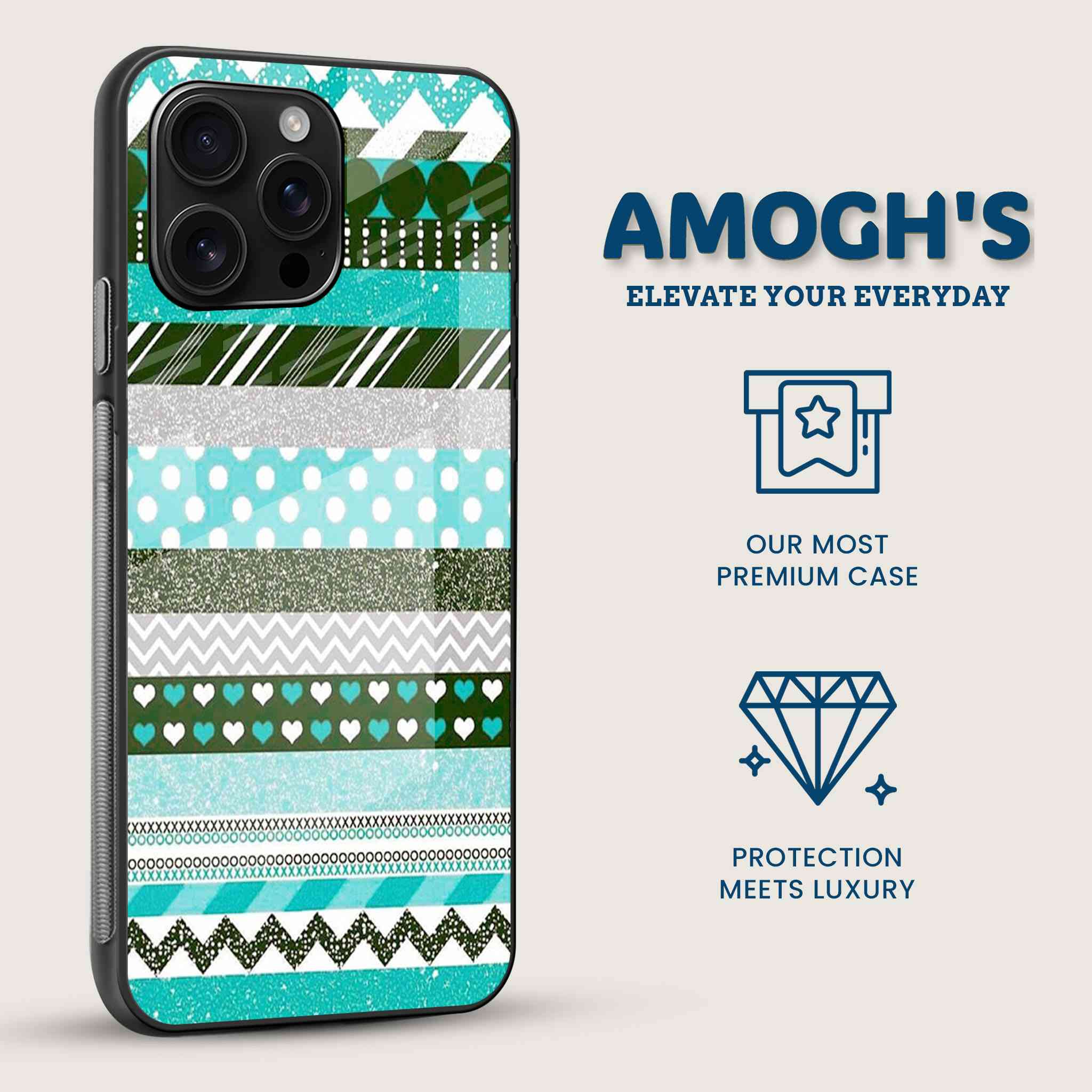 Stripe Frenzy Mobile Back Cover Side Image