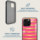 Summer Gold Stripe Mobile Back Cover Brand Image