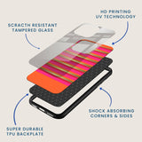Summer Gold Stripe Mobile Back Cover Layer Image