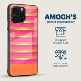 Summer Gold Stripe Mobile Back Cover Side Image