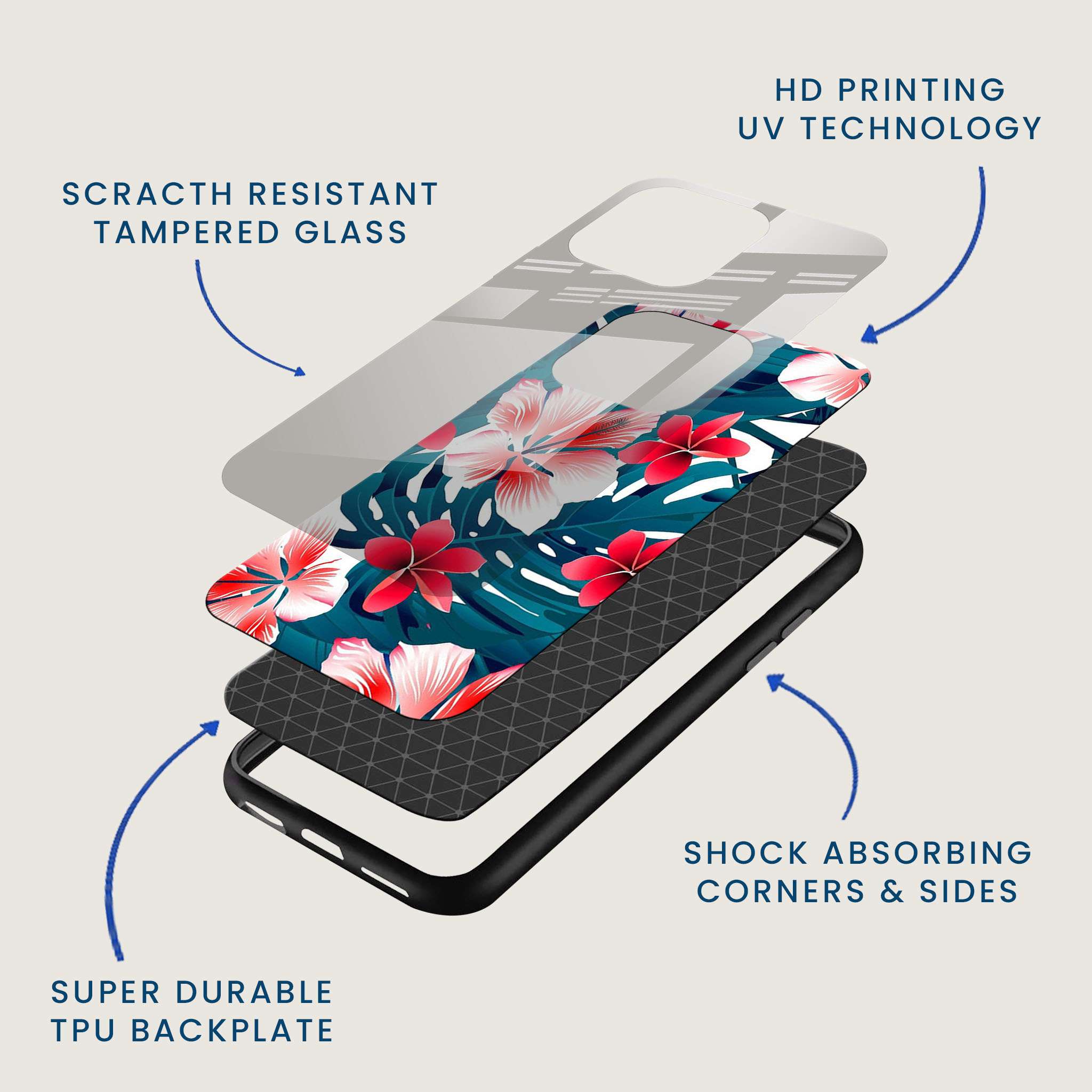 Summer Hibiscus Mobile Back Cover Layer Image