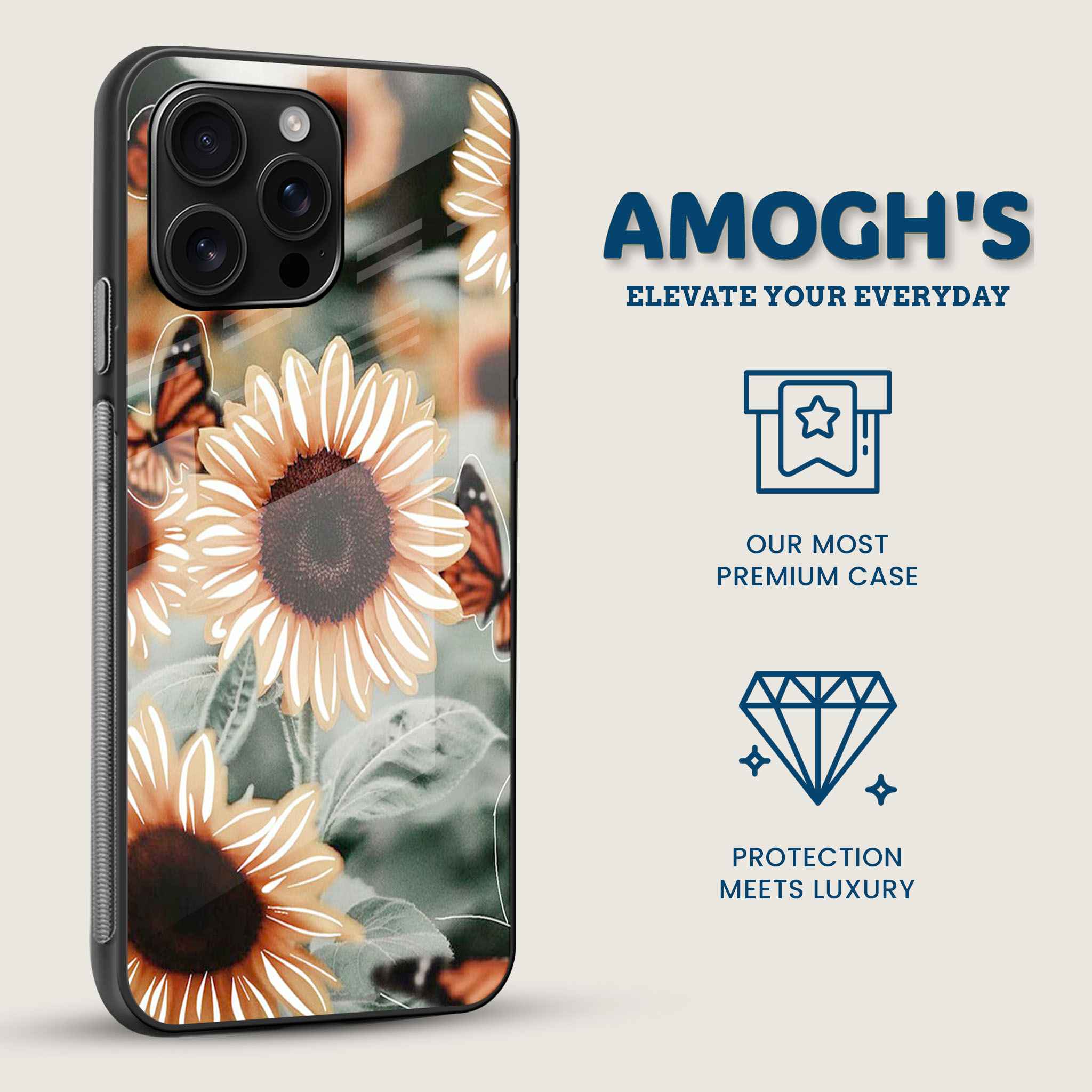 Sunflower Mobile Back Cover Side Image