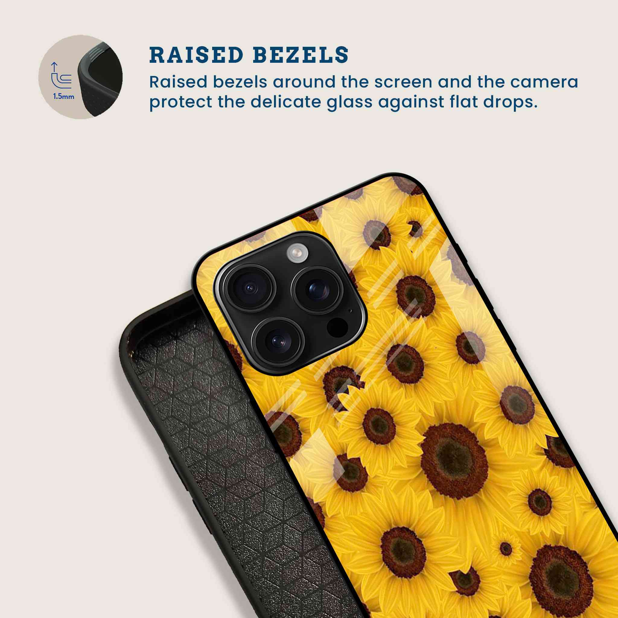 Sunny Bloom Floral Mobile Back Cover Bezel Image