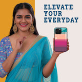 Sunset Hues Mobile Back Cover Woman Image