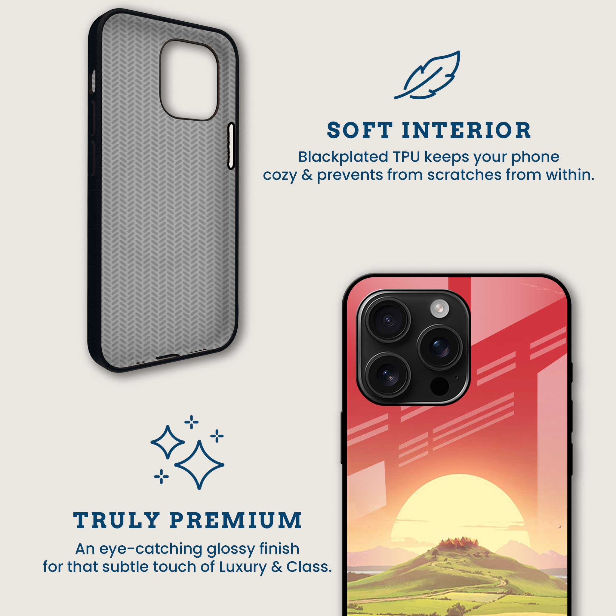 Sunset Landscape Mobile Back Cover Brand Image