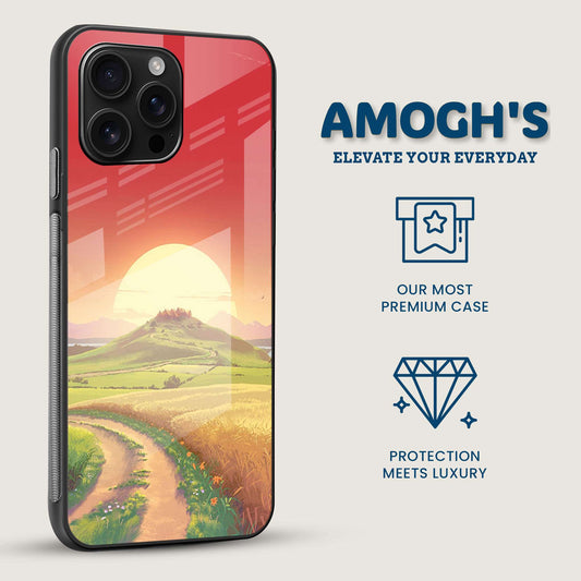 Sunset Landscape Mobile Back Cover Side Image