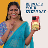 Sunset Landscape Mobile Back Cover Woman Image