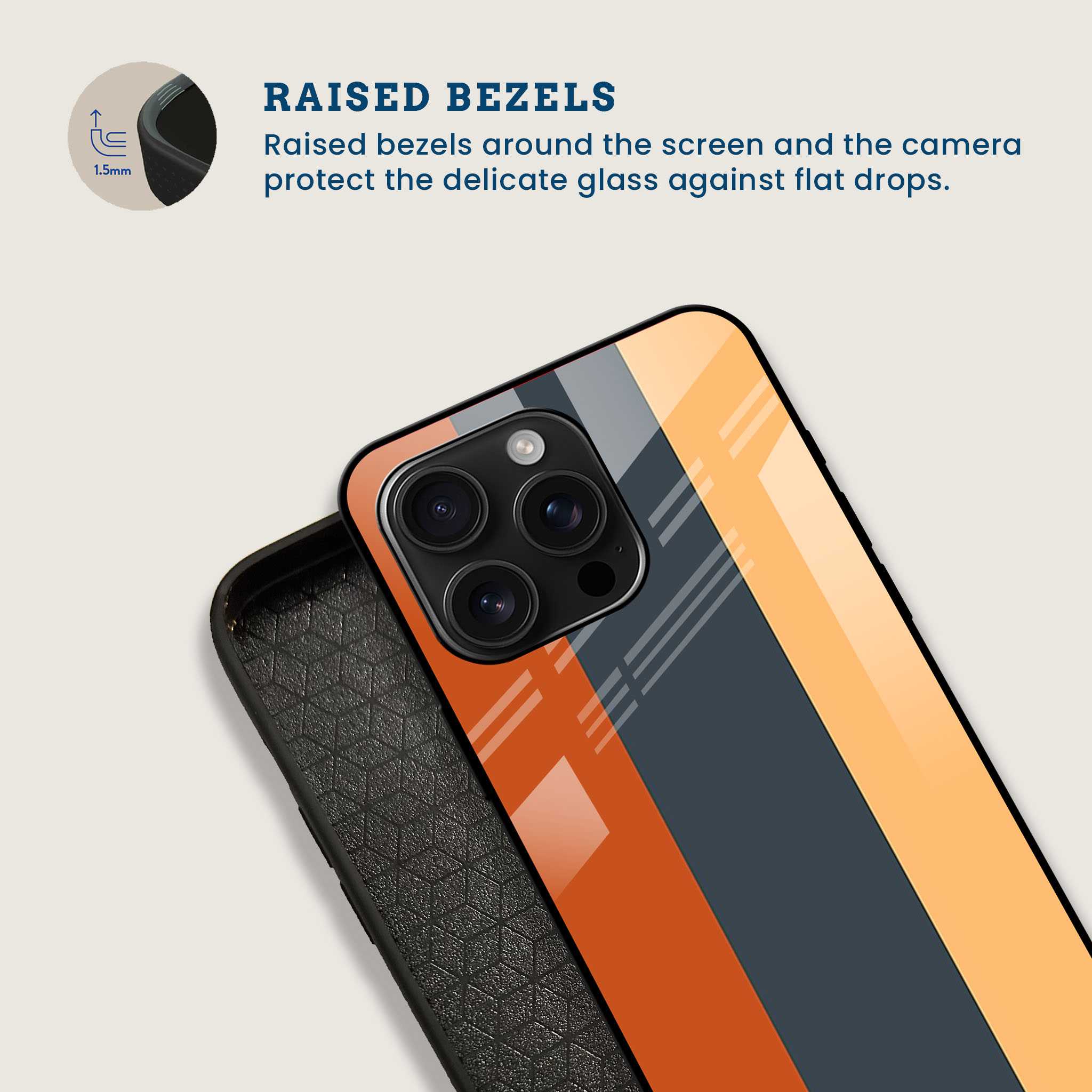 Sunset Stripe Mobile Back Cover Bezel Image