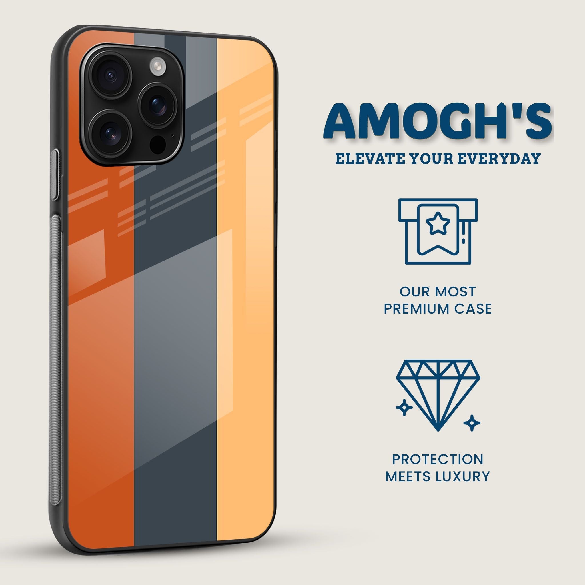 Sunset Stripe Mobile Back Cover Side Image