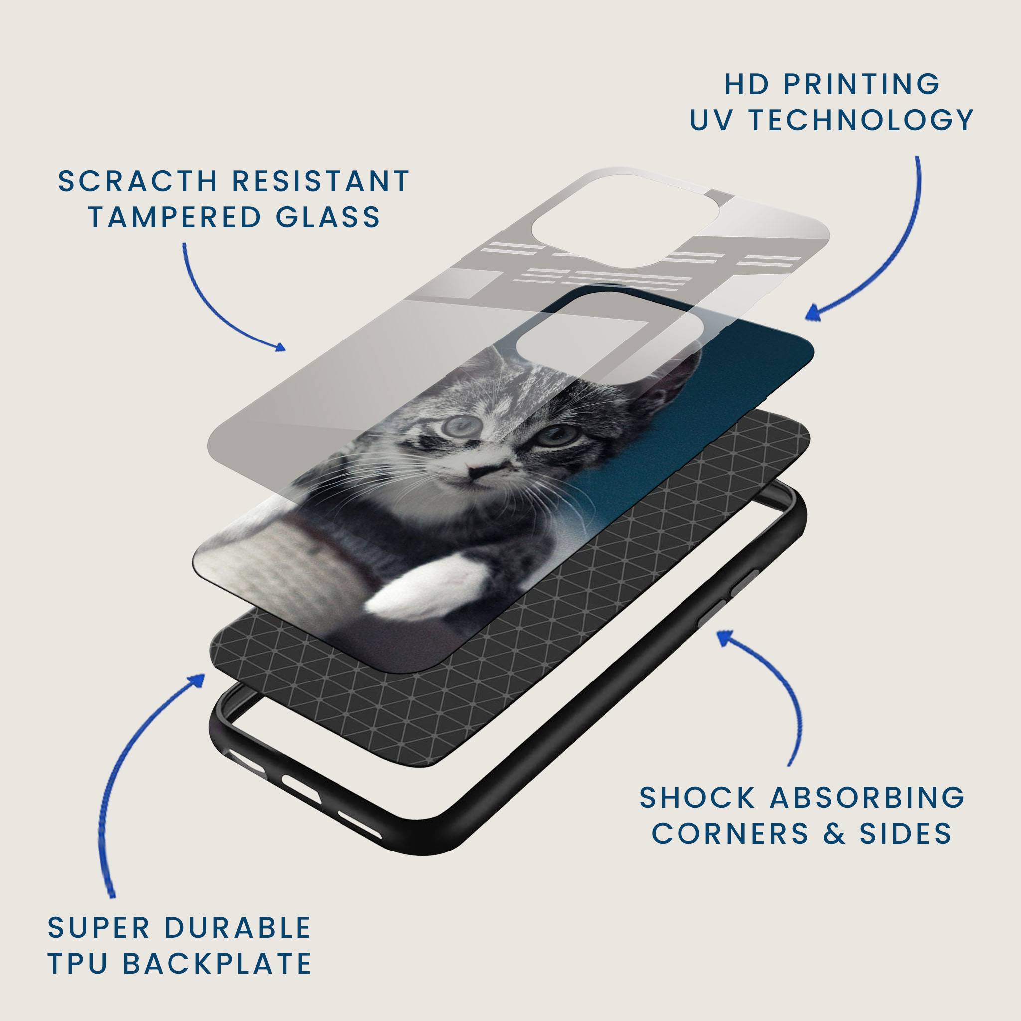 Tabby Cat Mobile Back Cover Layer Image
