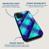 Teal Diamond Mobile Back Cover Feature Image