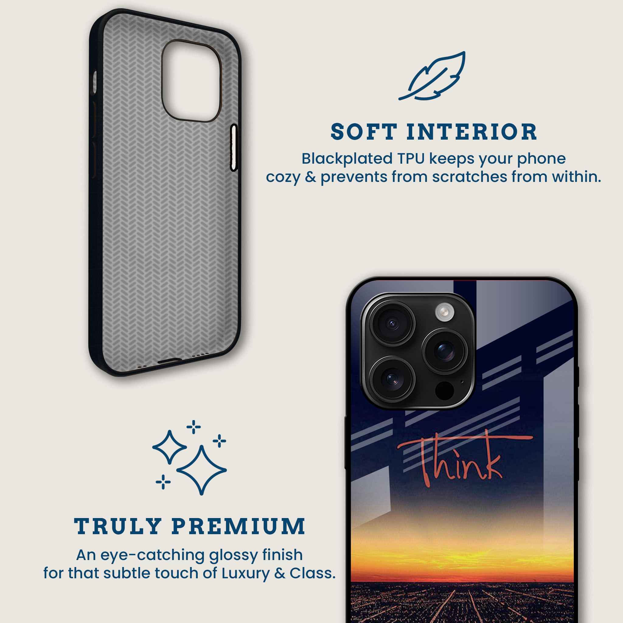 Think Cityscape Mobile Back Cover Brand Image
