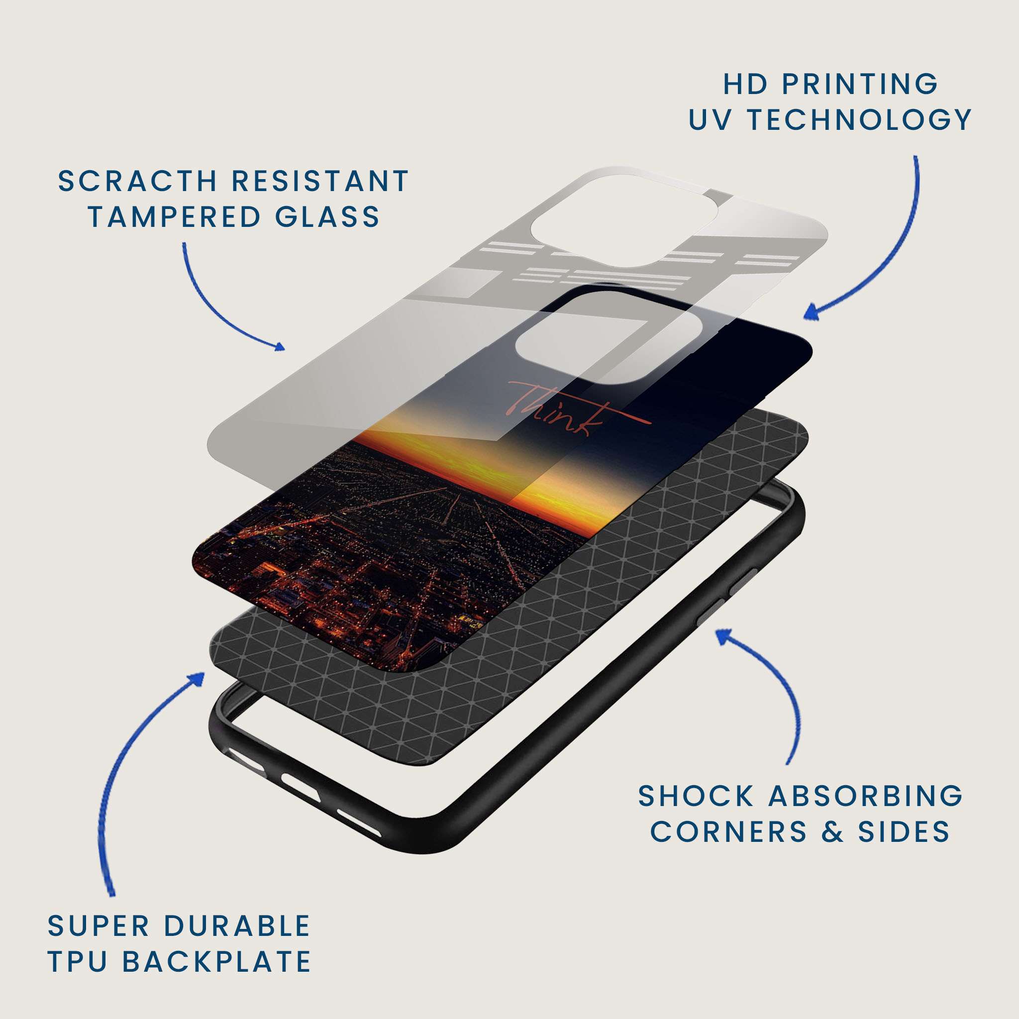 Think Cityscape Mobile Back Cover Layer Image